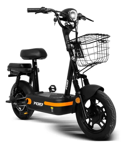 Bicicleta Elétrica 350w Aro 14 Yoo Mobility Scooter Y200 Cor Pret...