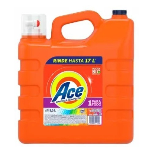 Detergente Liquido Ace Concentrado Limpieza Completa 8.5 L 