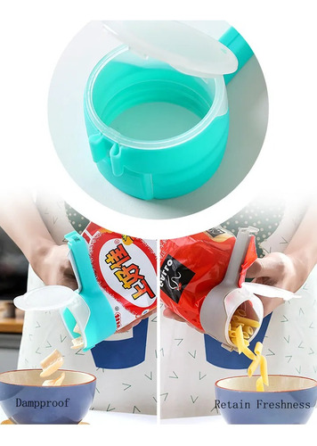 Pack X 6 Clips Cierra Facil Con Tapa Para Bolsas