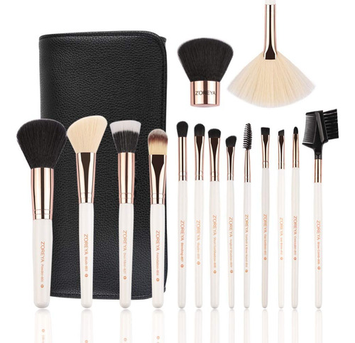 Rose Gold Set De Pinceles Para Maquillaje 15 Piezas Pinceles