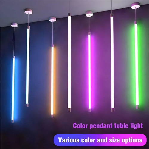 Pack 10 Tubo Led Color 18w 120cm Con Enchufe Varios Colores