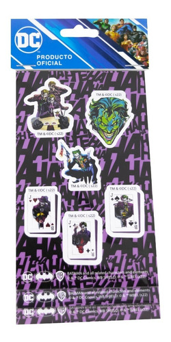 Imagen 1 de 4 de Pack X3 Stickers - Dc Comics - Joker
