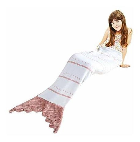 Anvi Home Mermaid Tail Blanket For Toddlers & Girls, Boho Th