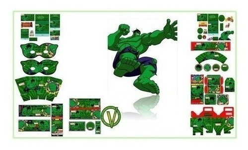 Kit Imprimible   Fiesta De Hulk El Hombre Increible