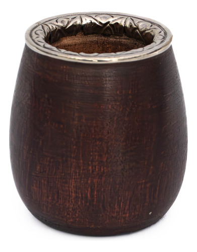 Mate De Madera Gallito Con Virola Hojas