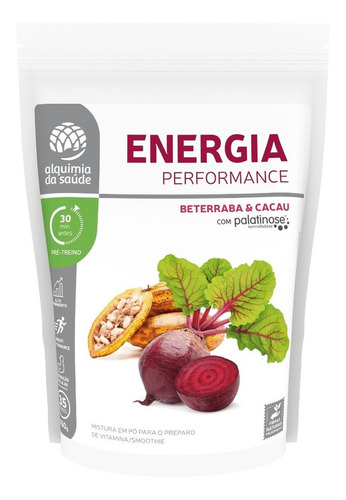 Energia Performance  Beterraba Cacau 350g Alquimia Da Saúde Sabor Beterraba & Cacau