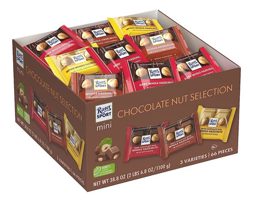 Ritter Sport Mini Chocolate Importado Avellana 66pz 16grs