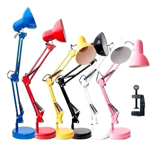 Luminária Pixar Articulada Para Mesa Com Base De Sustentação Cúpula Vermelho Estrutura Vermelho 110v/220v