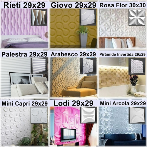 Moldes Formas De Gesso 3d Cimentício Abs Fdg Kit Pra Parede
