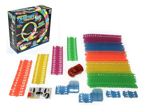 Mindscope Twister Pistas Trax 360 Loop 13 (pies) De Neon Glo