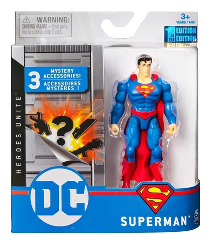 Figura Articulada 10 Cm Superman C/acc Int 68701 Dc Muñeco