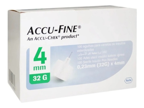 Agujas Accu-fine 32g X 4mm Agujas Caja X 100