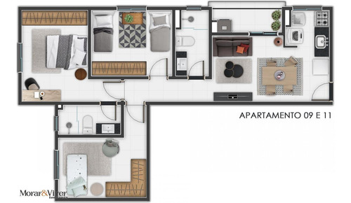 Imagem 4 de 15 de Apartamento Para Venda Em São José Dos Pinhais, Parque Da Fonte, 2 Dormitórios, 1 Banheiro, 1 Vaga - Sjp8448_1-1655374