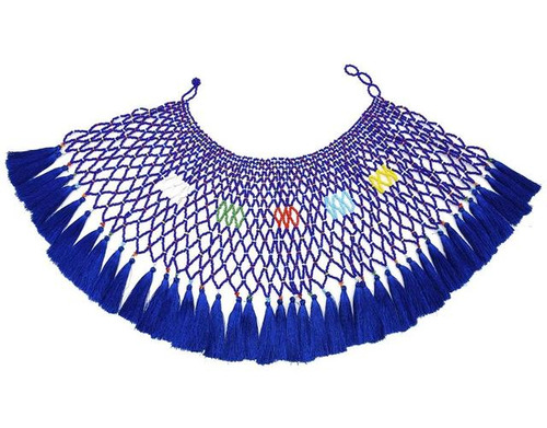 Collar De Cuentas De Resina De Sudáfrica Mult Blue