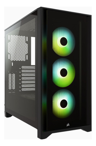 Gabinete Corsair Icue 4000x Rgb, Negro, Incl. 2 Ventiladores