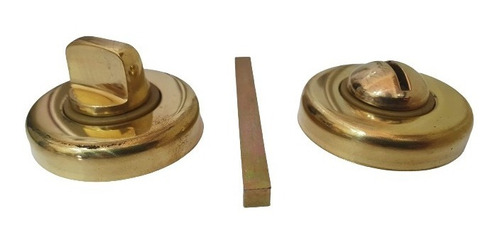 Pomo Y Bocallave  De Baño Sidañez 1403l Bronce Pulido 48mm