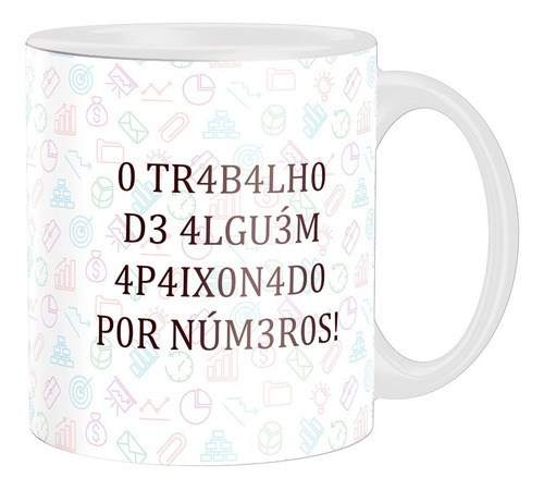 Caneca Personalizada Contabilidade - Cerâmica 325ml - Giftme