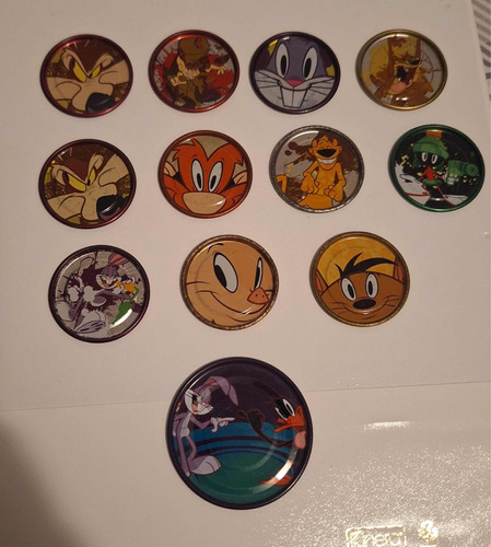 Lote De 12 Tazos De Looney Tunes La Moderna