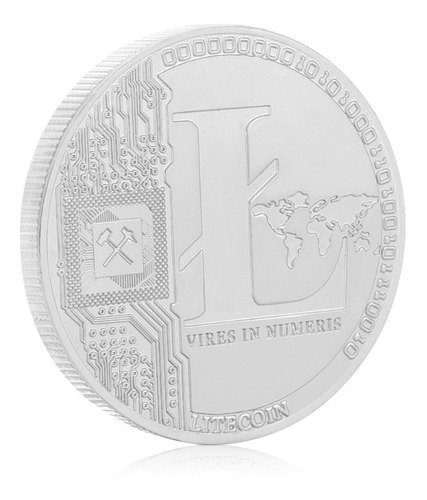 Imagen 2 de 10 de Souvenir Litecoins Moneda Física Coleccionable Con Cápsula