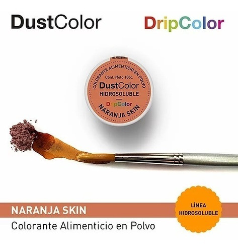 Colorante En Polvo Hidrosoluble Naranja Skin Dust Color 