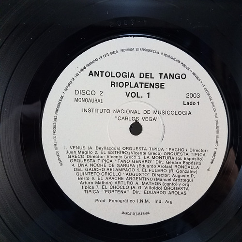 Antologia Del Tango Rioplatense Vol 1 Box 3 Vinilos Lp Ex (Usado)