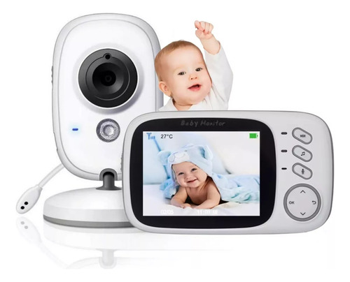 Babá Eletrônica Vb603 Sem Fio Com Câmera 110/220v Intax