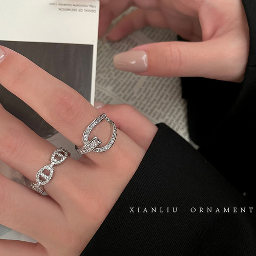 Anillo Con Forma De Nariz De Cerdo Con Diamantes De Imitació
