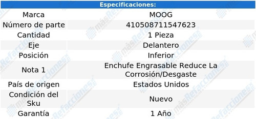 Barra Horquilla Del Inf Moog Chevrolet P10 Van 68 Al 74