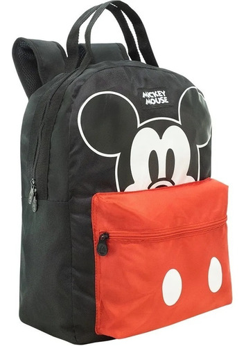 Mochila Costas Mickey Escolar Adulto Infantil Preta Disney Cor Preto