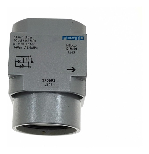 Válvula De Cierre Estrangulable Festo Hel-d-midi Np 170691