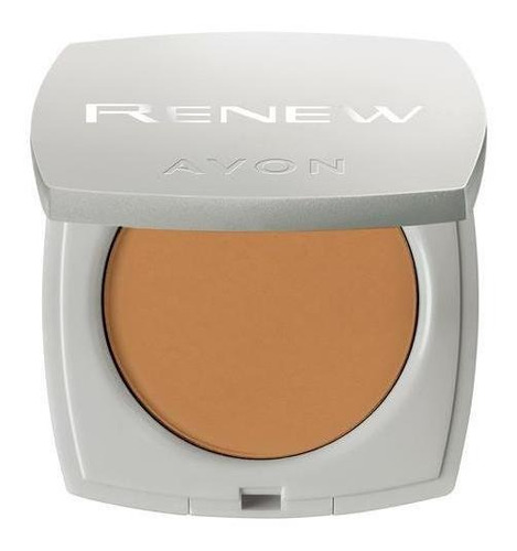 Base de maquiagem em pó Avon Renew Pó Compacto Transformador Castanho Médio Fps 15