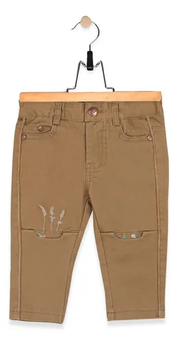 Pantalón Algodón Niña Café