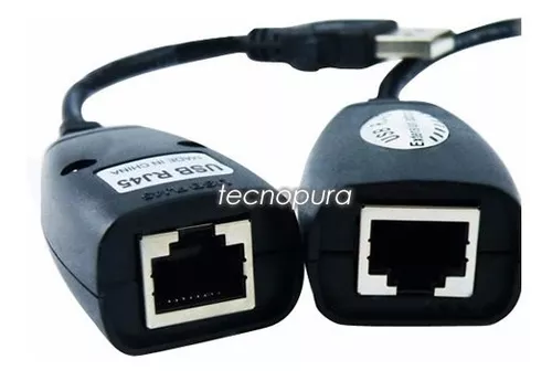 Extensor/ extensión USB por cable de red UTP RJ45 - 45 metros - Tecnopura