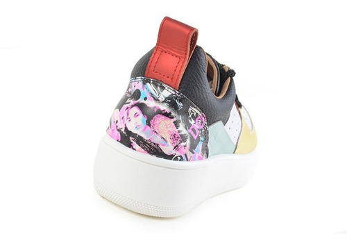 Imagen 5 de 9 de Zapatillas Urbanas De Mujer Cuero Cordones Brika - Ferraro