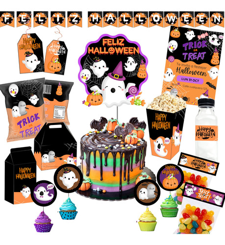 Kit Imprimible Candy Bar Halloween N°1 Personalizado 