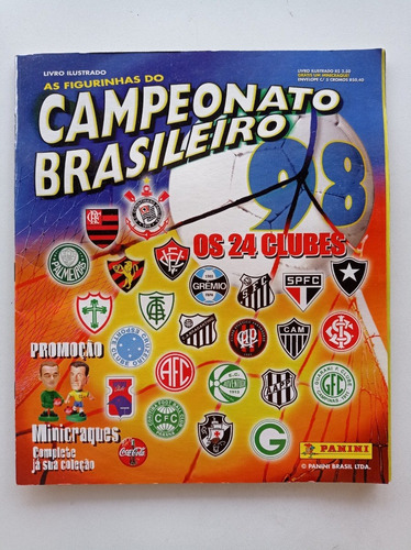 Álbum Campeonato Brasileiro 1998 - Panini - Completo 