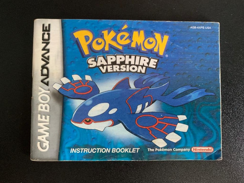 Pokemon Sapphire Game Boy Advance Manual
