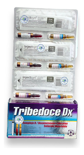 Tribedoce Dx Complejo B, Dexametasona, Lidocaína C/3 Amp.