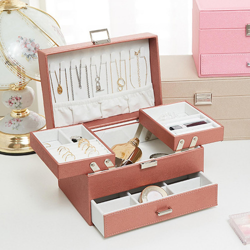 Caja De Joyería De Múltiples Capas Pendientes Pulseras