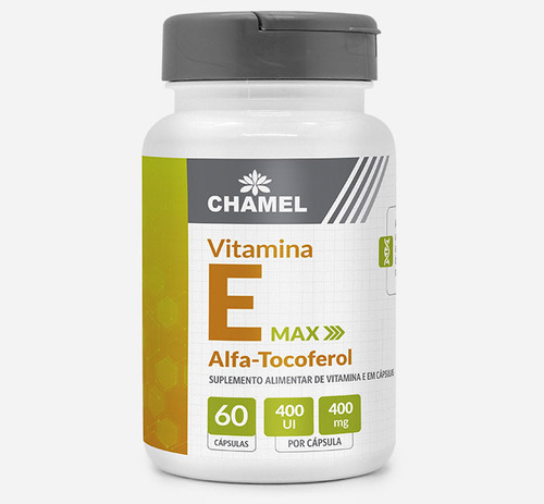 Vitamina E 400ui    60 Cápsulas  Chamel Sabor Natural