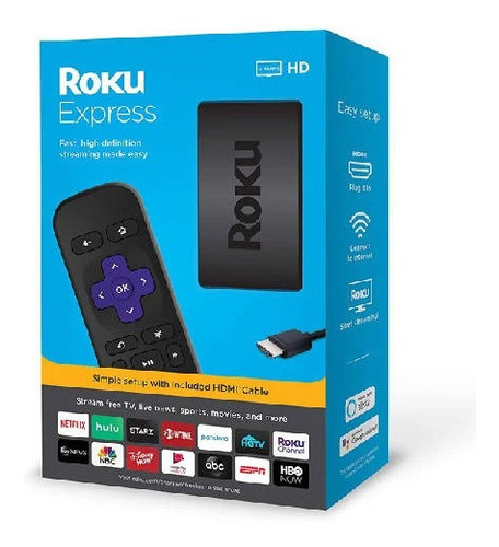 Imagen 2 de 4 de Roku Express Tv Hd Streaming Netflix Youtube Smart Tv