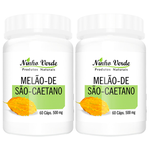 Kit 2 Melão De São Caetano 500mg 60 Cápsulas - Ninho Verde Sabor Sem sabor