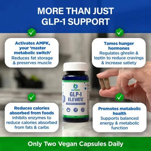 Suplemento Biotrust Glp1 Elevate Glp-1 Booster 30 Porciones