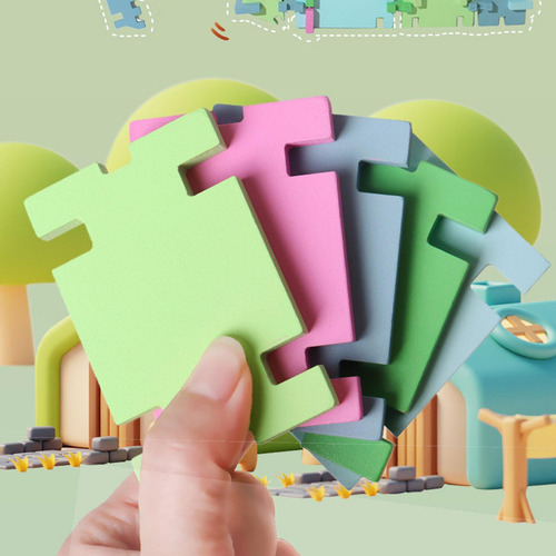 Juego De Bloques De Madera Con Formas Geométricas,