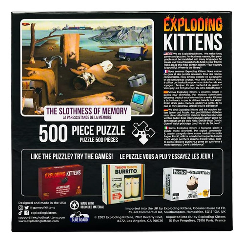 Rompecabezas Exploding Kittens De 500 Piezas - Slothness ...