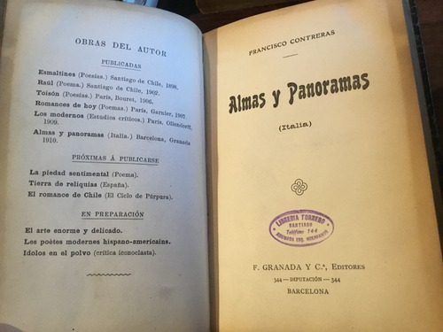 Francisco Contreras Almas Panoramas Italia 1910 Fino Empaste