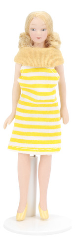 Dolls Toys, Cabello Rubio, Vestido Amarillo, Adorno, Casa De