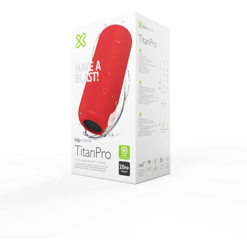 Parlante Klip Xtreme Titanpro Kbs-300 Tws Bluetooth Rojo