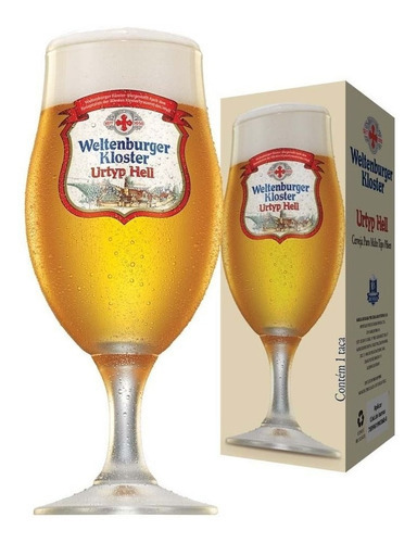 Taça De Cristal Cerveja Weltenburger Urtyp Hell 370ml Cor Incolor