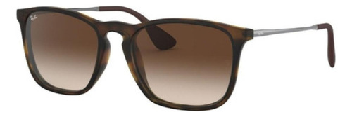 Lente Solar Ray-ban Chris Lente Cuadrado Unisex Color de la lente Marrón Color del armazón Habana Diseño Degradada